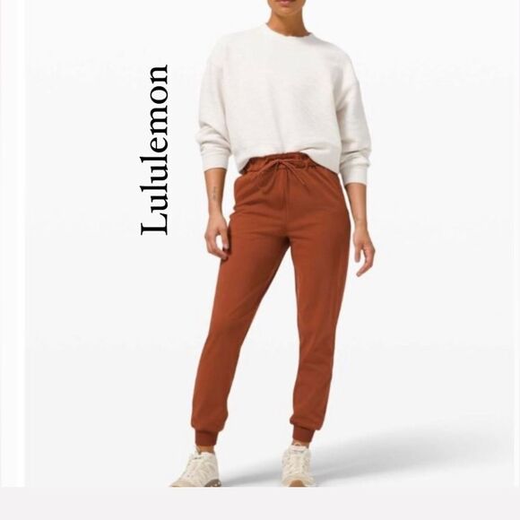Lululemon Stretch High- Rise Jogger - Dark Terracotta Sz 4 - Picture 1 of 9